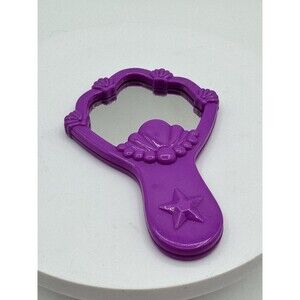 Mattel 2010 Purple Heart Shaped Toy Mirror Vanity Doll Accessory
